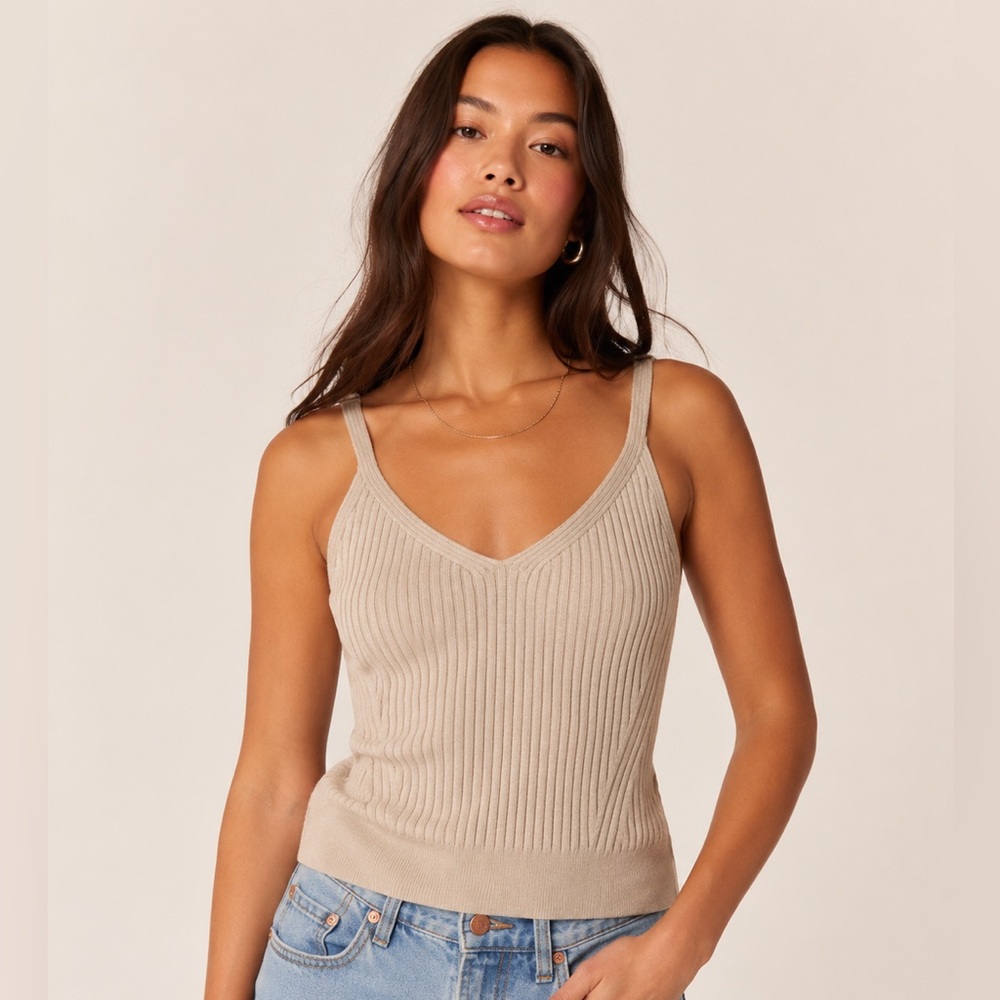 Abercrombie & Fitch Knit Tank Top XS NWT - Taupe